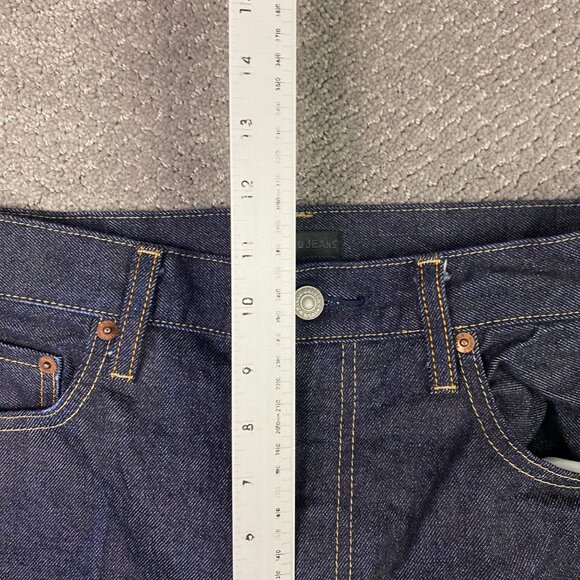 Uniqlo Selvedge Denim Jeans Men's 31 Kaihara Dark Wash Measures 32.5 x 30.25 - Picture 11 of 14